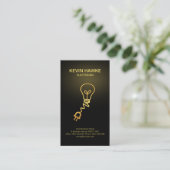 Gold Bulb Gold Shadow Electrical Contractor Visitekaartje (Staand voorkant)