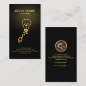 Gold Bulb Gold Shadow Electrical Contractor Visitekaartje (Voorkant / Achterkant)