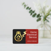Gold Bulb Home Powered By Lightning Visitekaartje (Staand voorkant)