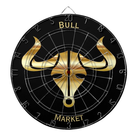 Gold Bull Bull Market Dartbord (Voorkant)