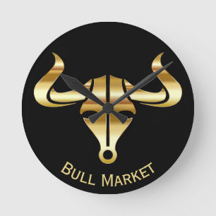 Gold Bull Bull Market Ronde Klok
