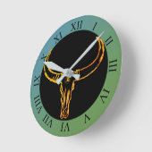 Gold Bull Skull-wandklok Ronde Klok (Hoek)