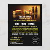 Gold Bullets, Gunsmith, Gunstore Adverteren Flyer (Voorkant)