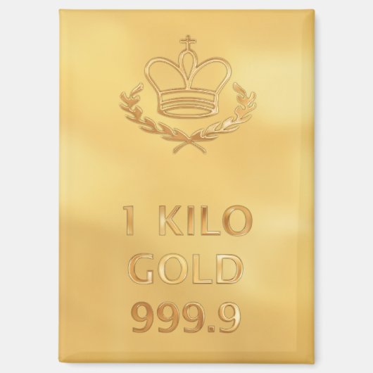 Gold Bullion Bar Magneet (Voorkant)