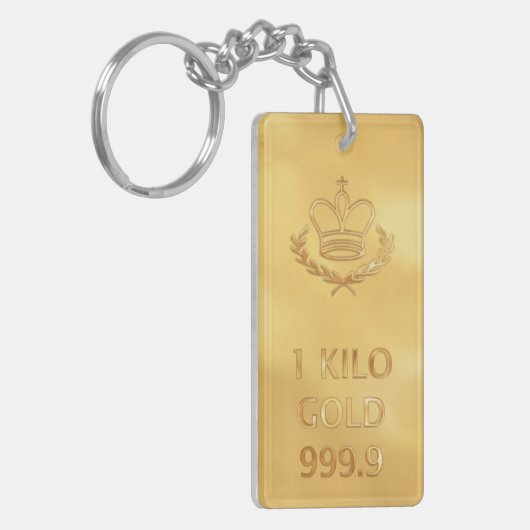 Gold Bullion Bar Sleutelhanger (Voorkant Links)