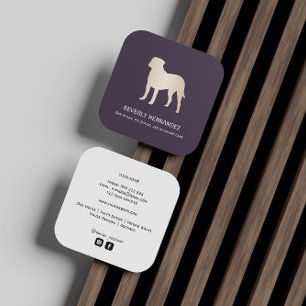 Gold Bullmastiff Dog Walker Trainer Puppy sitter Vierkante Visitekaartje