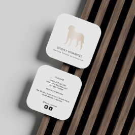 Gold Bullmastiff Dog Walker Trainer Puppy sitter Vierkante Visitekaartje