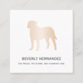 Gold Bullmastiff Dog Walker Trainer Puppy sitter Vierkante Visitekaartje (Voorkant)