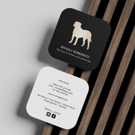 Gold Bullmastiff Dog Walker Trainer Puppy zittend Vierkante Visitekaartje