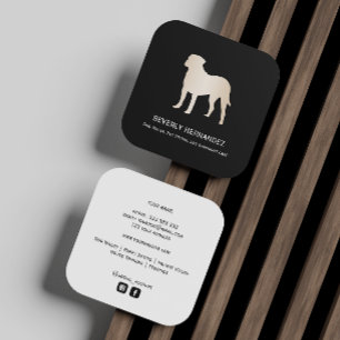 Gold Bullmastiff Dog Walker Trainer Puppy zittend Vierkante Visitekaartje