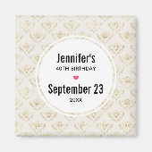 Gold Bumble met een kroonpatroon Save the Date Magneet (Voorkant)
