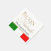 Gold Buon Natale Italiaanse vlag Kerstmis Servet (Hoek)