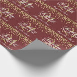 Gold Burgundy 21st Birthday Glitter Confetti Cadeaupapier<br><div class="desc">Elegant 21ste verjaardag Faux Glitter Confetti Gold Burgundy sjabloon.</div>