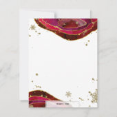 Gold Burgundy Agate Family of Pet Photo met Kerstm Feestdagenkaart (Achterkant)