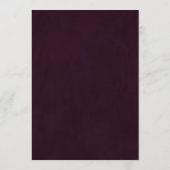 Gold Burgundy Calligraphy Wedding Advice Kaart (Achterkant)