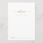 Gold Burgundy Calligraphy Wedding Advice Kaart (Voorkant)