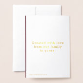 Gold Burgundy Falling Snow Winter Treliday Folie Kaarten (Met envelop)