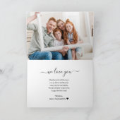 Gold Burgundy Floral MOM Multi Photo Moederdag Kaart (Binnen)