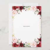Gold & Burgundy Floral Surprise Birthday Party Kaart (Achterkant)