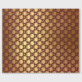 Gold Burgundy Red Wine Metallic Apple Bordeaux Cadeaupapier (Vlak)