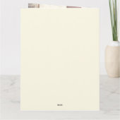 Gold Burgundy Waterverf Floral Wreath Wedding Bedankkaart (Achterkant)