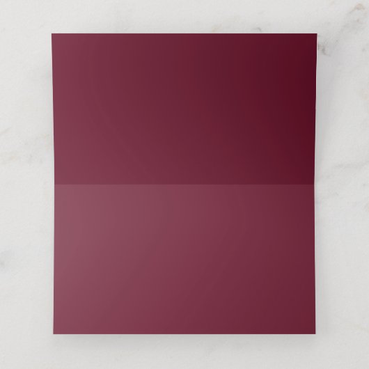 Gold Burgundy Weduwgoedkaart Plaatskaartje (Binnenkant ongevouwen)