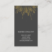 Gold Burst | beige / grijs Visitekaartje (Achterkant)