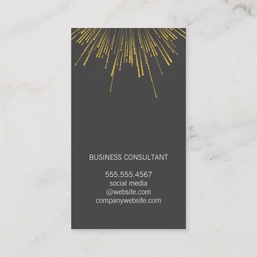 Gold Burst | beige / grijs Visitekaartje (Achterkant)