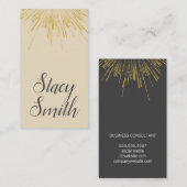 Gold Burst | beige / grijs Visitekaartje (Voorkant / Achterkant)
