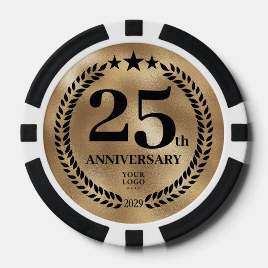 Gold Business 25th Anniversary Poker Chips (Voorkant)