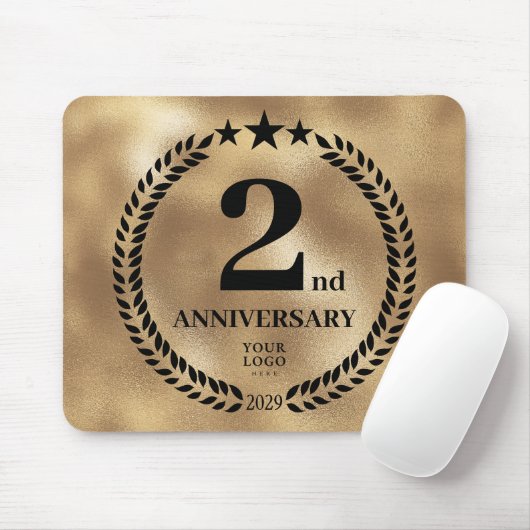 Gold Business 2e Jubileum Mousepad Muismat (Met muis)