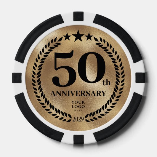 Gold Business 50th Anniversary Poker Chips (Voorkant)