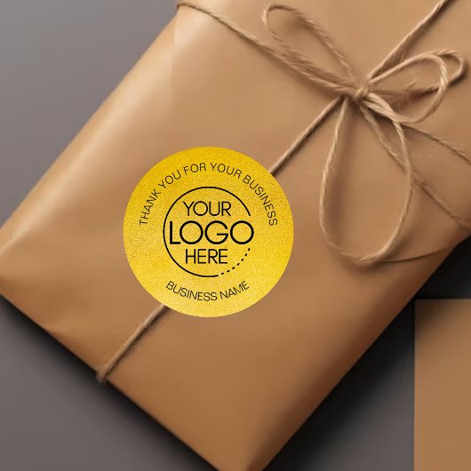 Gold Business Bedankt Ronde Sticker