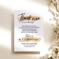 Gold Business DANK JE HAND LETTEED AND LOGO