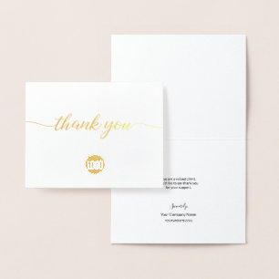 Gold Business - Klantenwaardering Hartelijk dank Folie Kaarten