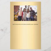 Gold business logo foto qr code flyer (Achterkant)