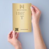 Gold business logo foto qr code flyer (Hand)