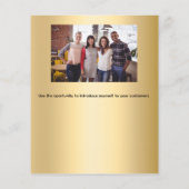 Gold business logo foto qr code flyer (Achterkant)