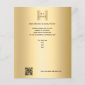 Gold business logo foto qr code flyer (Voorkant)