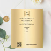 Gold business logo foto qr code flyer