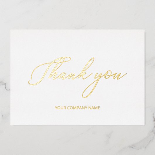 Gold Business Logo Hartelijk dank Pakket-insteekka Folie Uitnodiging (Voorkant)