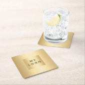 Gold Business-logo Kartonnen Onderzetters (Insitu)