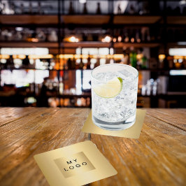 Gold Business-logo Kartonnen Onderzetters