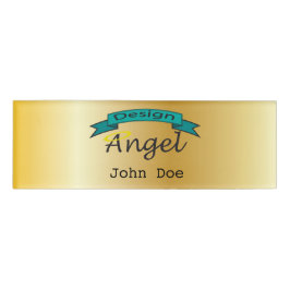 Gold Business Logo-label voor werknemersnaam Naambadge
