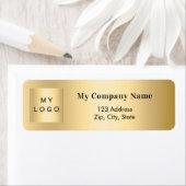 Gold business logo retouradres etiket (Insitu)