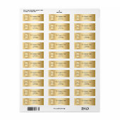Gold business logo retouradres etiket (Full Sheet)