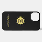 Gold Business Logo Text Professional iphone case Hoesje (Achterkant horizontaal)