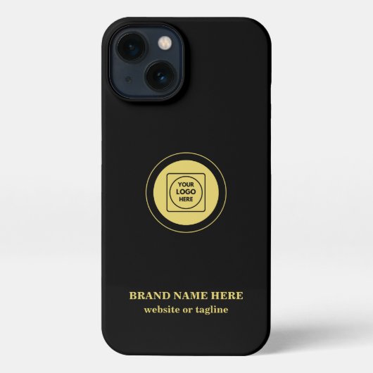 Gold Business Logo Text Professional iphone case Hoesje (Achterkant)