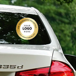 Gold Business Logo Website Car Window Decal Sticker