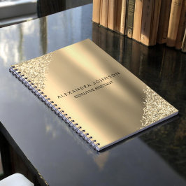 Gold Business Professional Sparkle Glitter Notitieboek